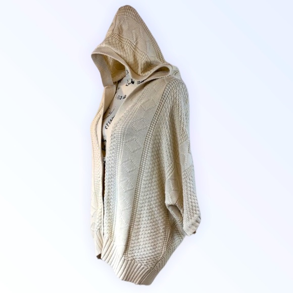 ✨ Free People Oversized Cable Sweater Hoody EUC - Picture 2 of 7